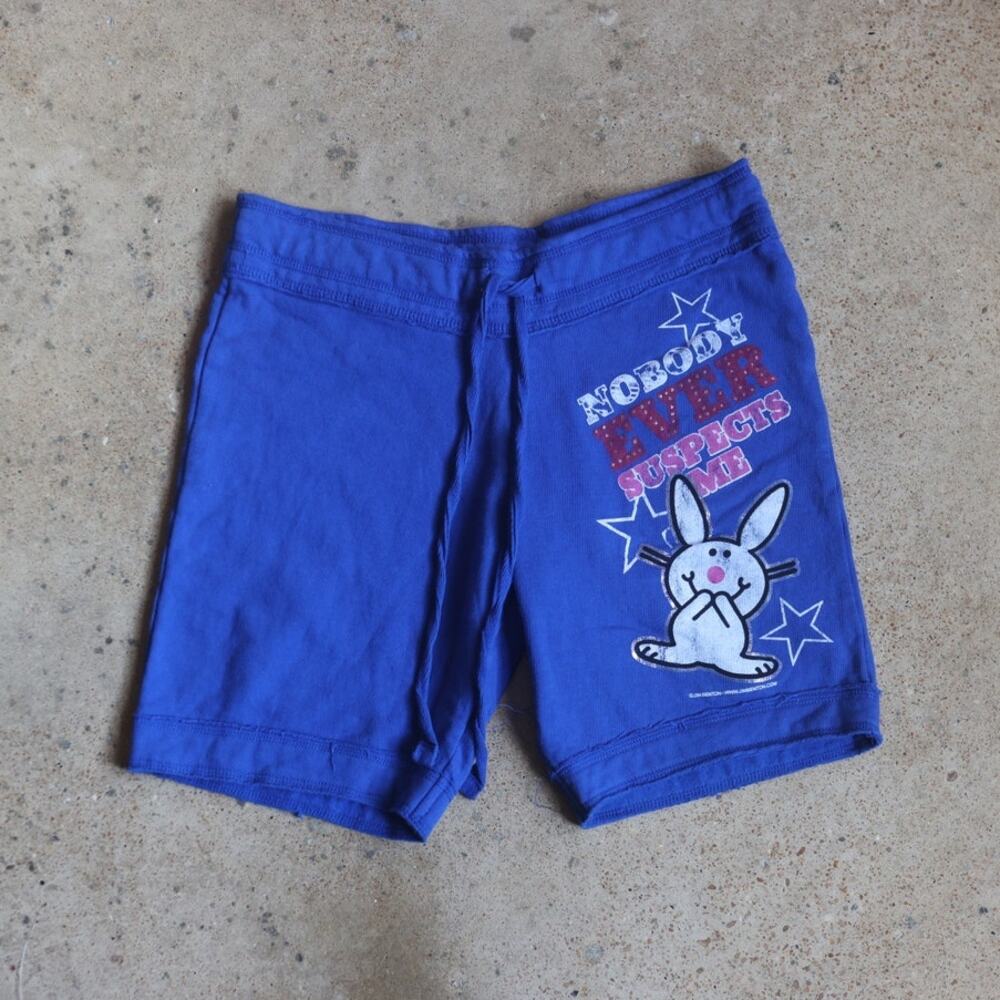 Vintage Jim Benton it's Happy Bunny Graphic Shorts "Nobody Ever Suspects Me" S